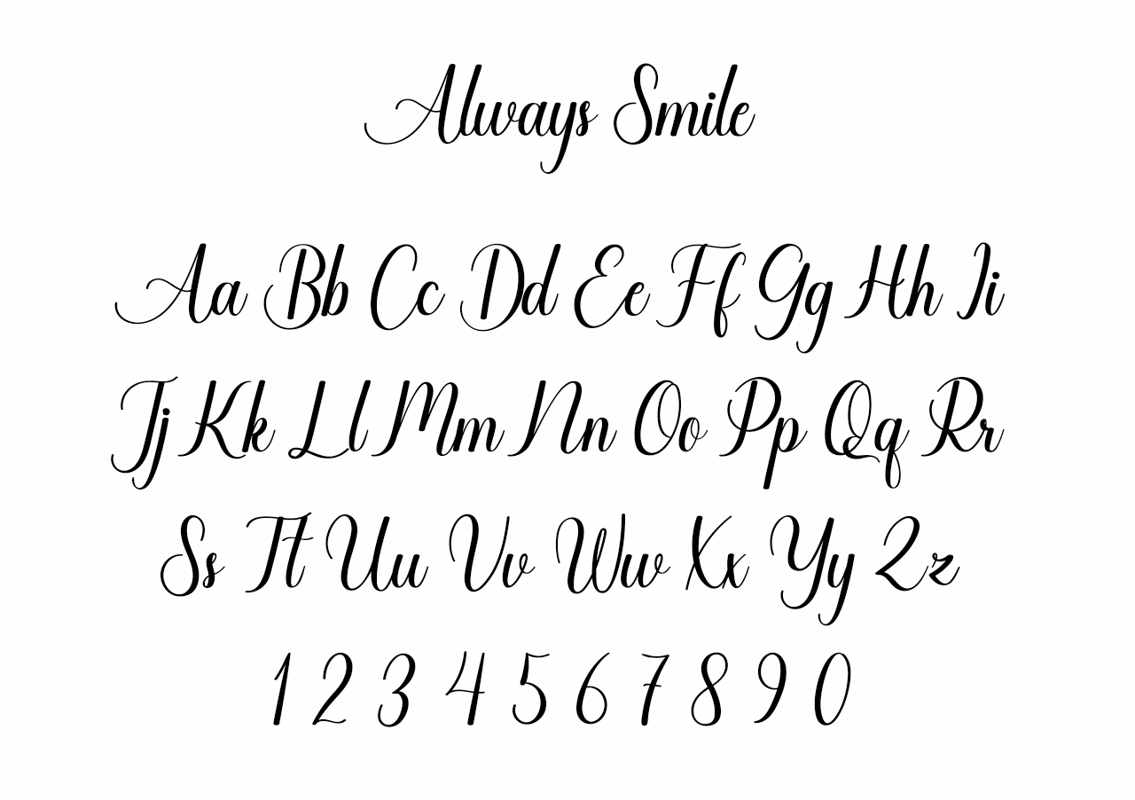Personalisierte Herzperle - Buchenholz - Schriftart "Always Smile"
