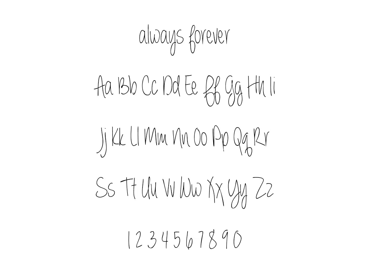 Personalisierte Holzperle - Buchenholz - Schriftart "always forever" - 12 bis 30mm - BahaeDesigns