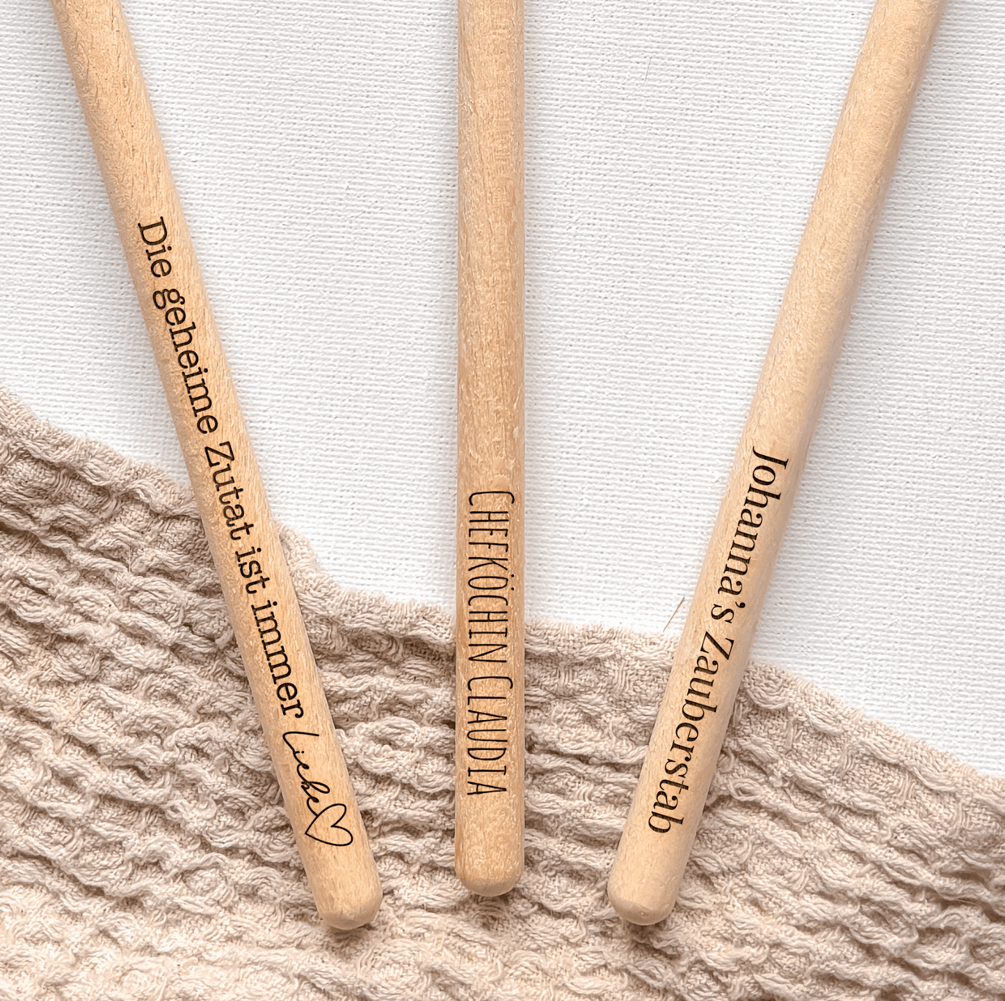Personalisierter Kochlöffel - Buchenholz - 25cm