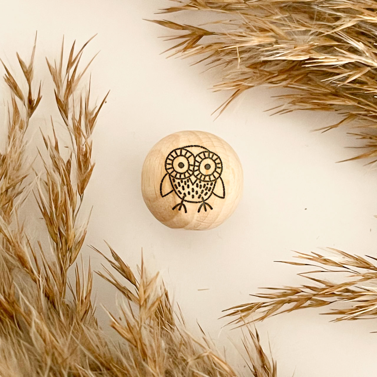 Motif wooden bead "Owl"