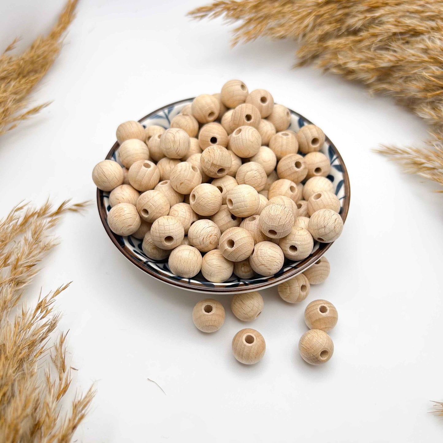 Rohholzperlen - Buchenholz - 12mm