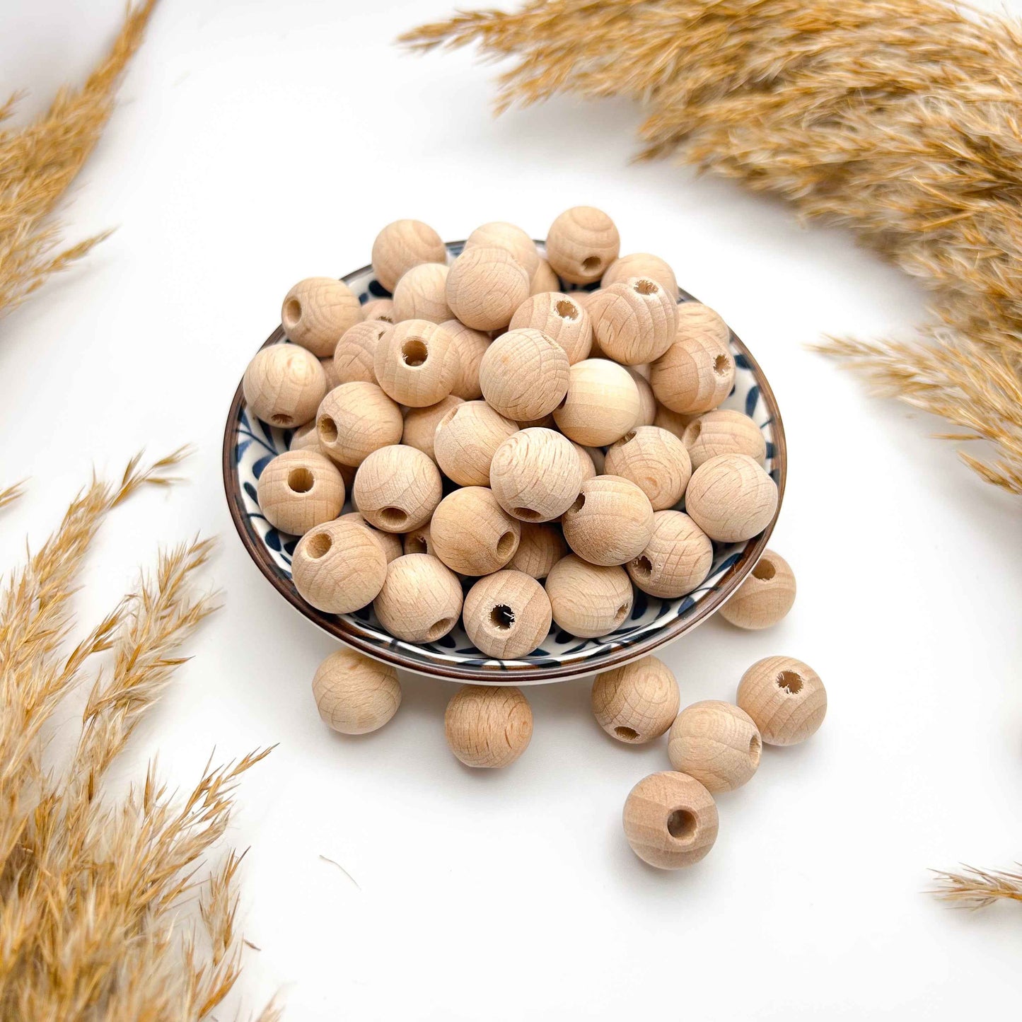 Rohholzperlen - Buchenholz - 15mm