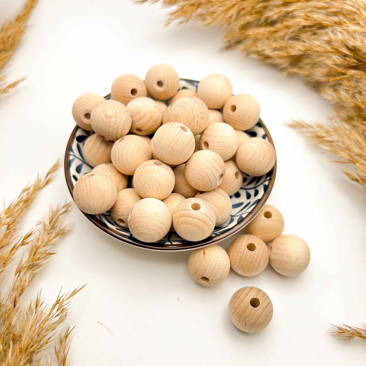 Rohholzperlen - Buchenholz - 18mm