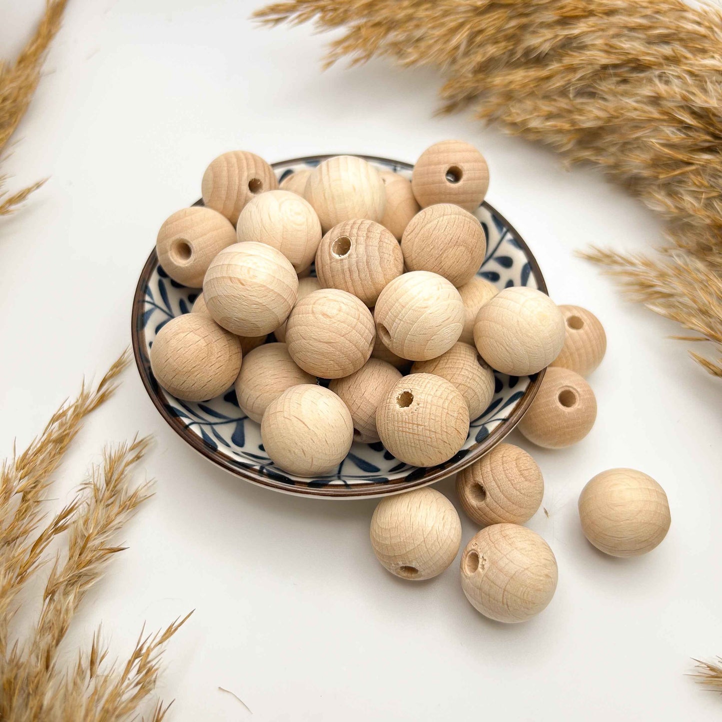 Rohholzperlen - Buchenholz - 20mm