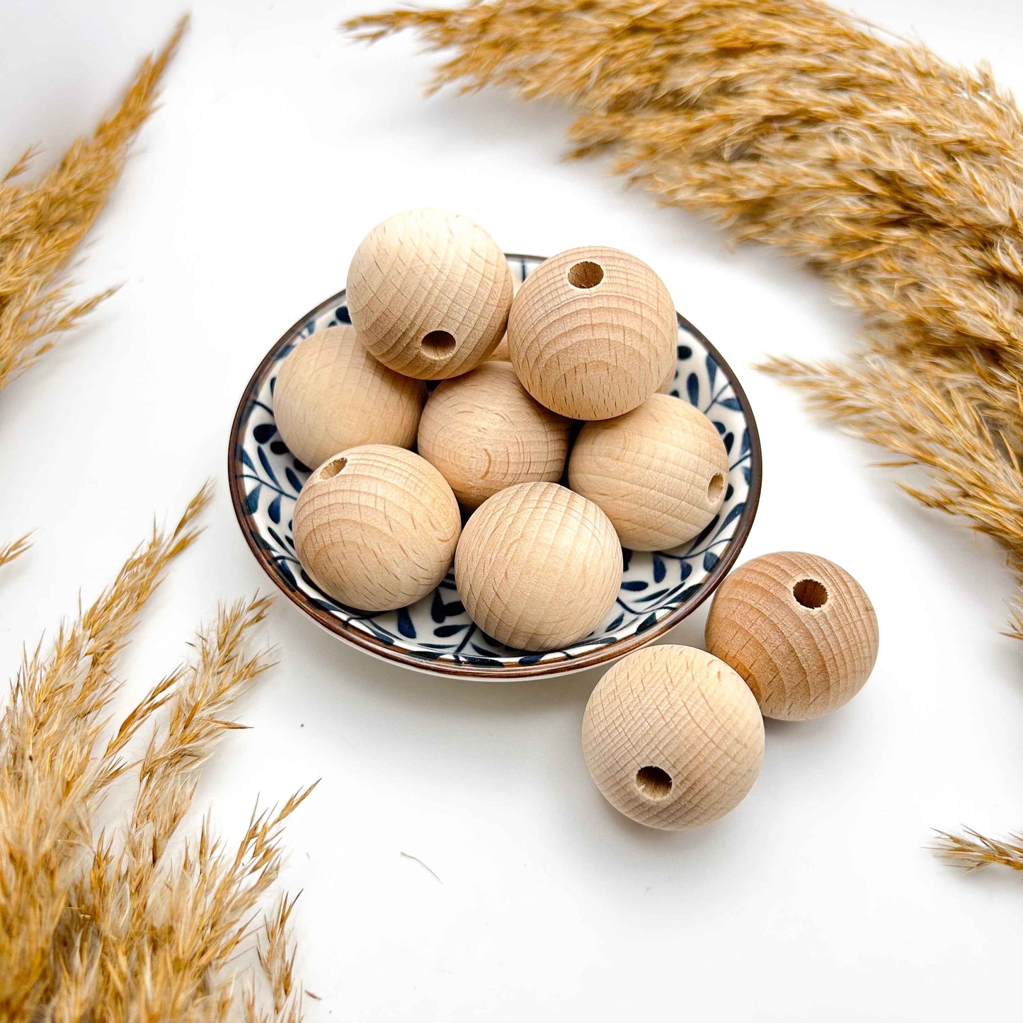 Rohholzperlen - Buchenholz - 30mm