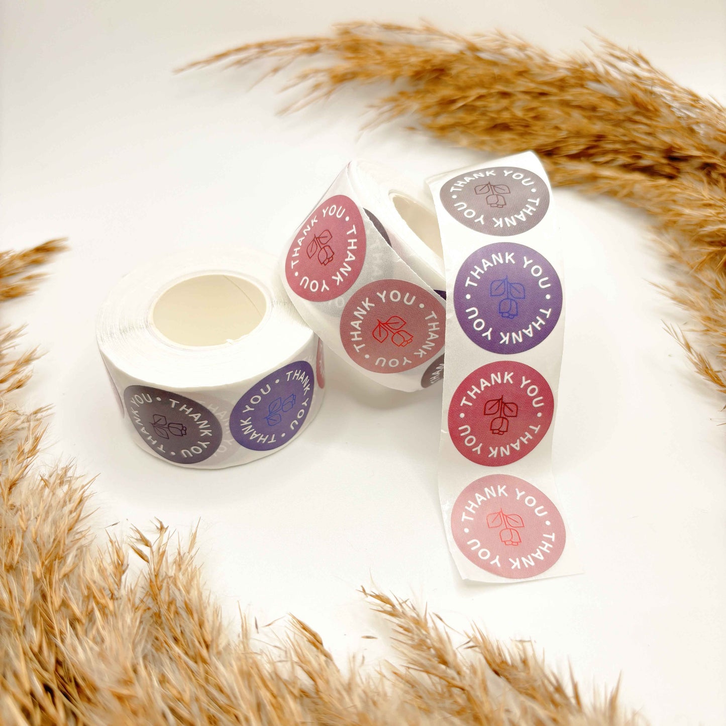Aufkleber - Thank You - 2,5cm - 500 Stück auf Rolle
