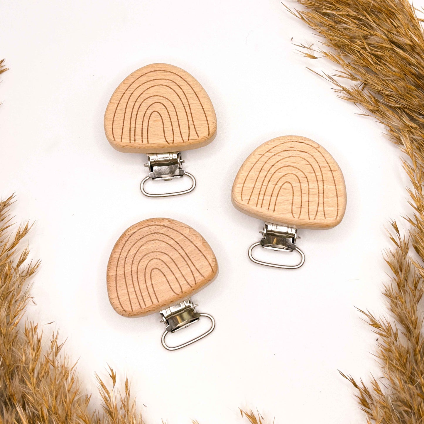 Holzclip - Regenbogen - 35mm x 44mm