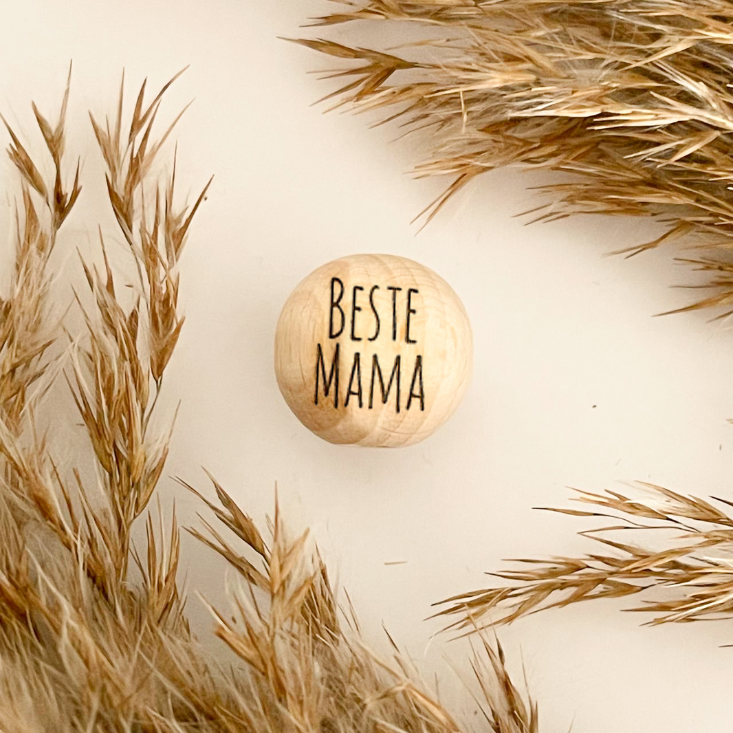 Motivholzperle "Beste Mama"