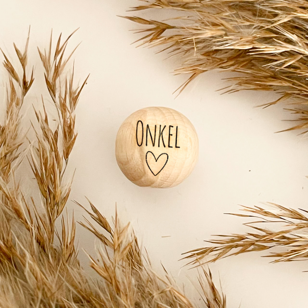 Motivholzperle "Onkel ♡"
