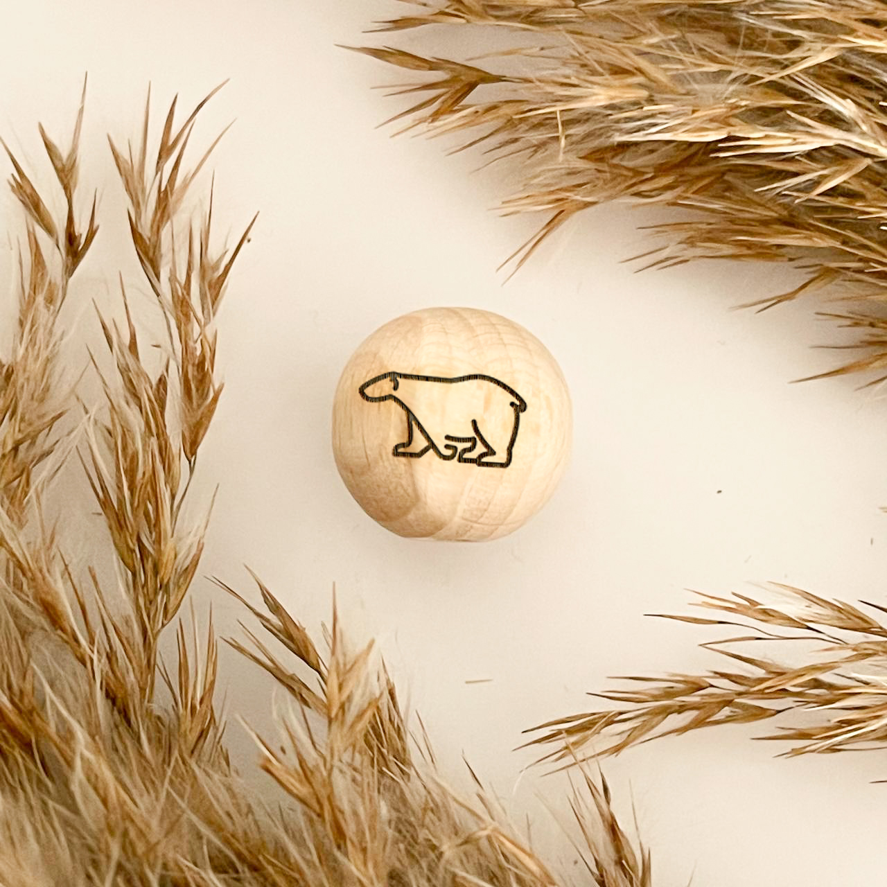 Motif wooden bead "Polar Bear"