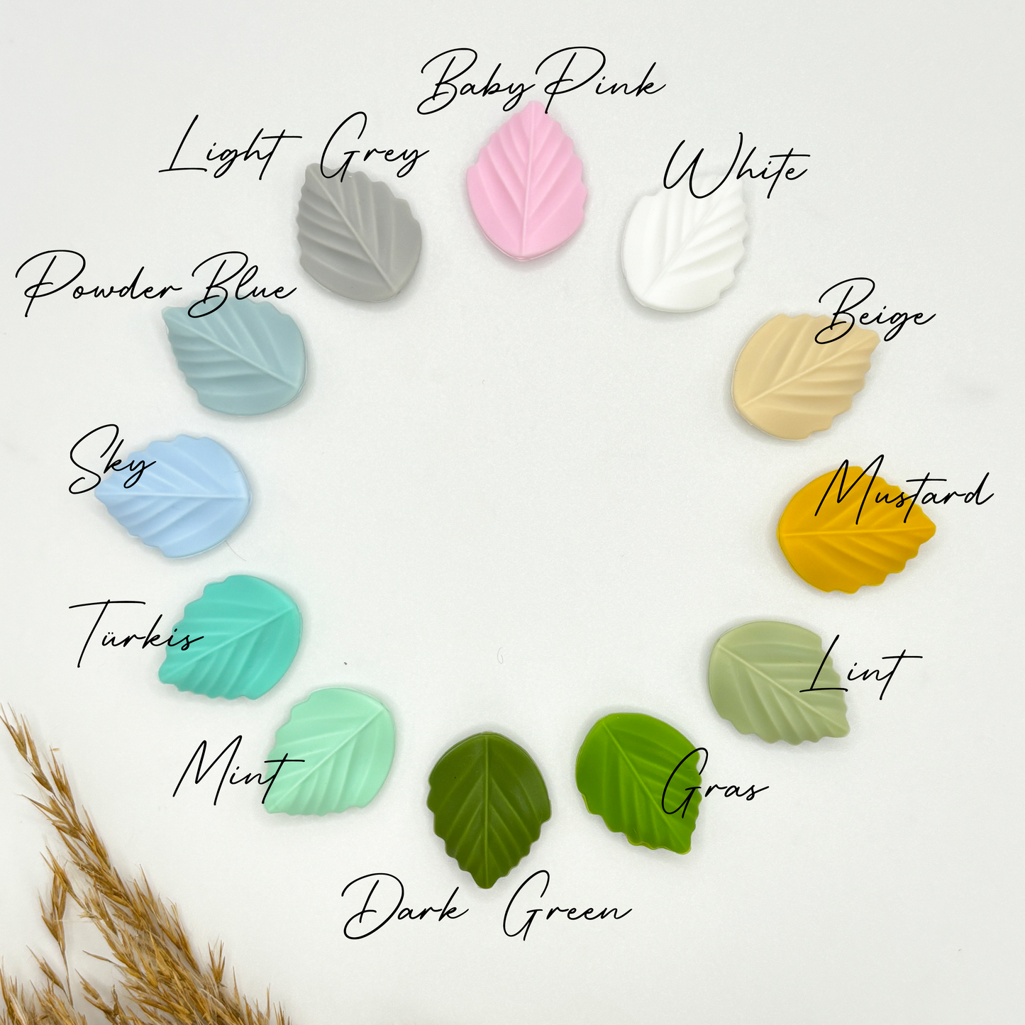 Silikonperle "Blatt"