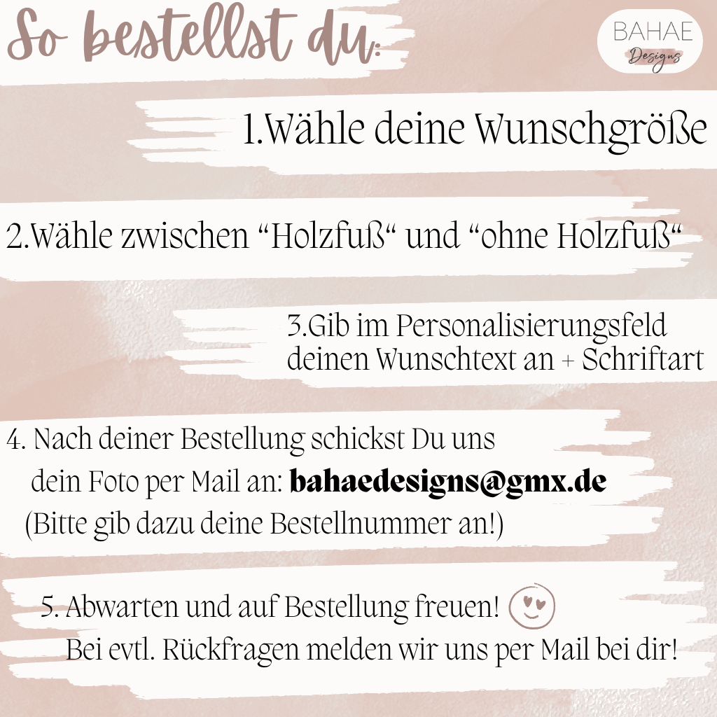 Echtholzscheibe mit Fotogravur - Esche oder Erle - 16 bis 30cm