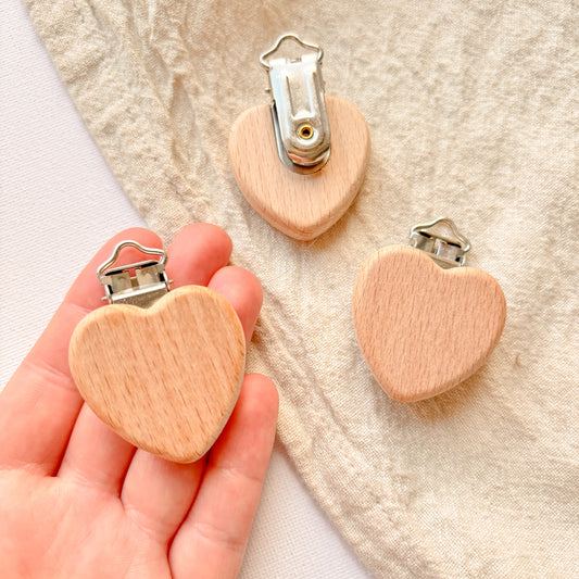 Holzclip - Herz - 36mm x 36mm