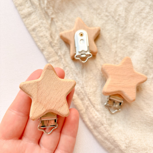Holzclip - Stern - 40mm x 42mm