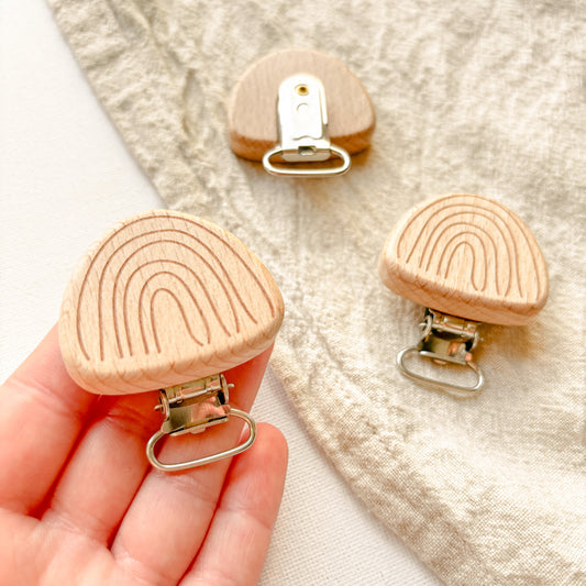 Holzclip - Regenbogen - 35mm x 44mm