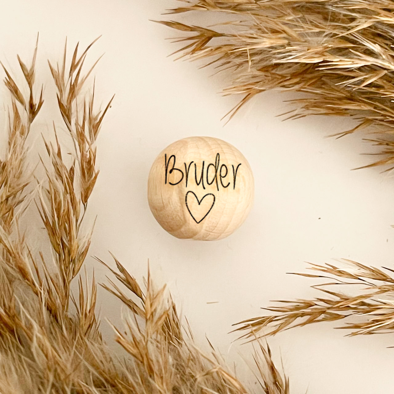 Motivholzperle "Bruder ♡"